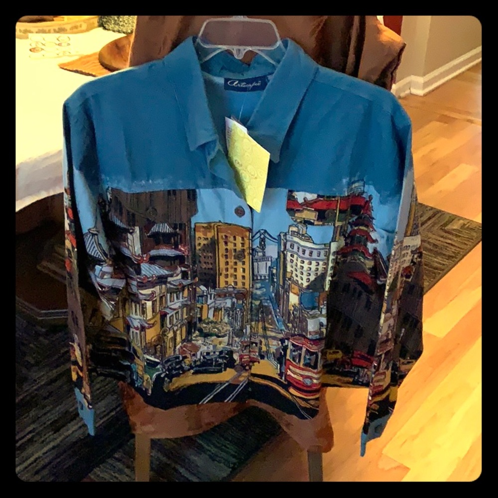 Artscapes button down shirt